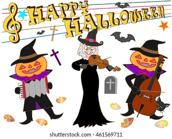 People who disguise itself by Halloween, and enjoy music.