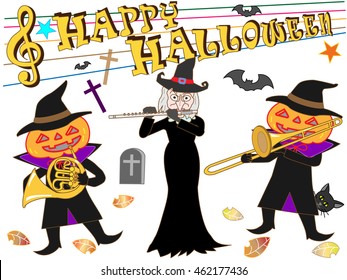 People who disguise itself by Halloween, and enjoy music.