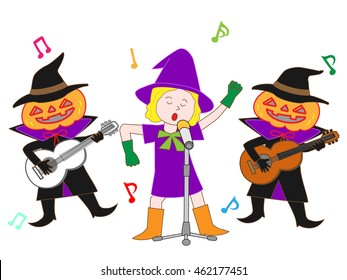 People who disguise itself by Halloween, and enjoy music.