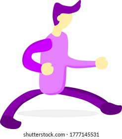 people who exercise, flat style designs for characters who exercise at home