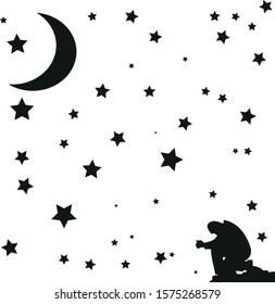 people who are pondering under the moon and stars,
or people who are complaining to themselves