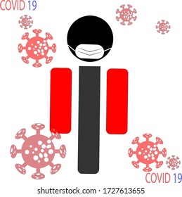 People who Prevention of the corona virus. Corona Virus Vector Illustration