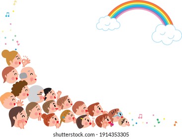 People who see the copy space and the rainbow 