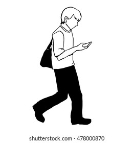 People who use the smartphone while walking
