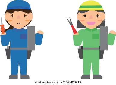 People who work on electrical work (women)