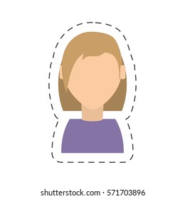 people woman free icon image design, vector illustration