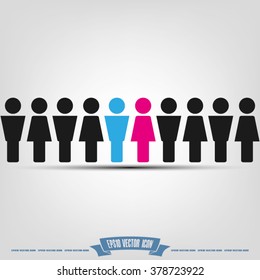 people woman man