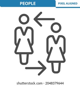 People - Women Icon. Professional, pixel perfect icon, EPS 10 format.