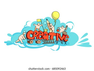 People with  word Creative. 