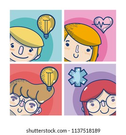 People and work cartoons