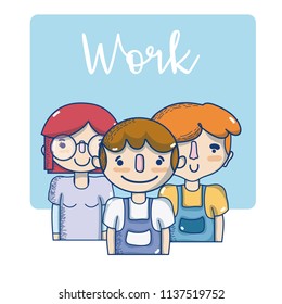 People and work cartoons