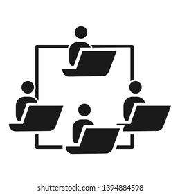 People work cohesion icon. Simple illustration of people work cohesion vector icon for web design isolated on white background