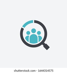 people work finder vector logo