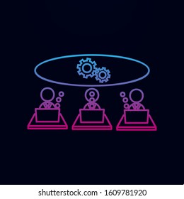 People work group nolan icon. Simple thin line, outline vector of team work icons for ui and ux, website or mobile application