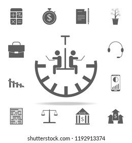 people work the hands of the clock icon. Finance icons universal set for web and mobile
