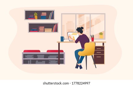 People work from home, freelance, At home