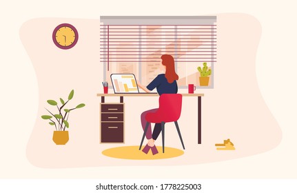 People work from home, freelance, At home