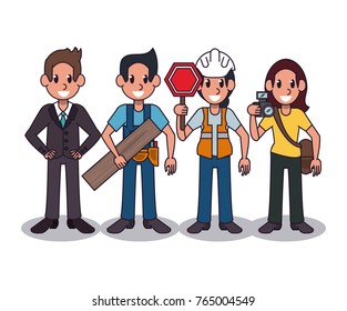 People workers cartoon