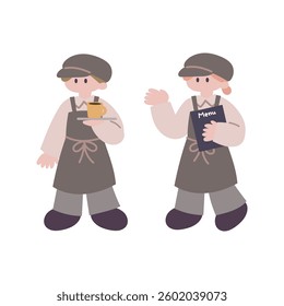 people working at a cafe