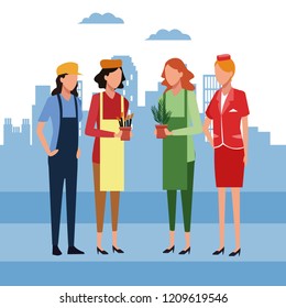 People working cartoon