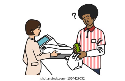People working at convenience store