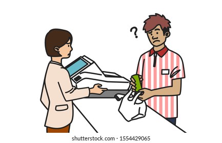 People working at convenience store