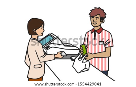 People working at convenience store