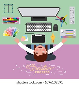 people working creative process