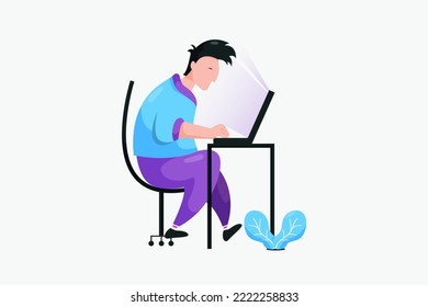 
people working with laptops illustration design