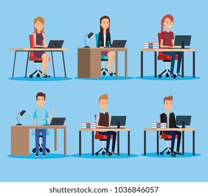 people working in the office