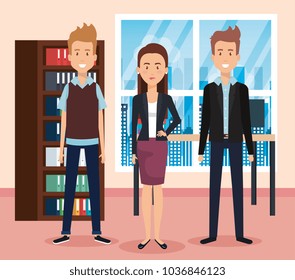 people working in the office