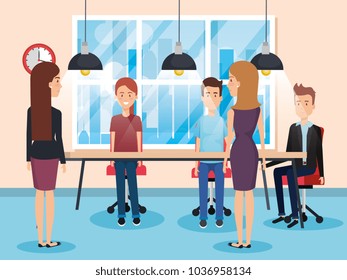 people working in the office