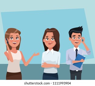 People working at office