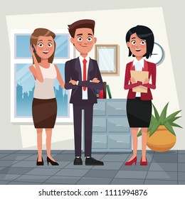 People working at office