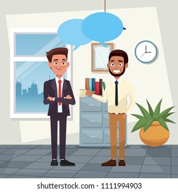 People working at office