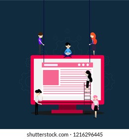 people are working on creating a website