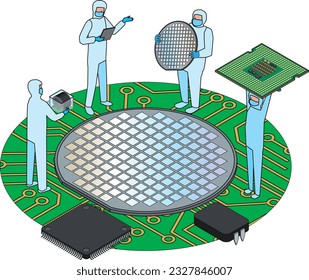 people working in the semiconductor industry svg