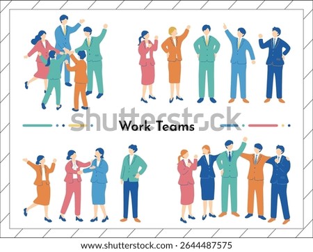 People working as a team