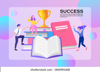 People working together in the company, brainstorming. teamwork concept. online assistant at work. vector illustration.

