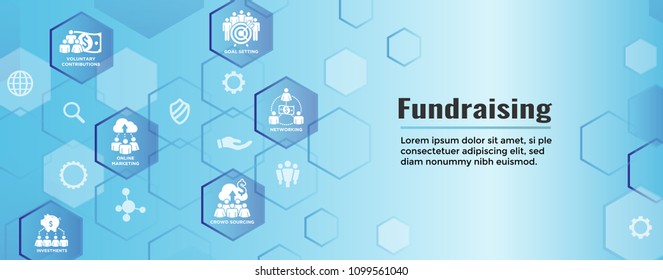 People Working Together - Fund Different Online Ideas with Money Icon Set Web Header banner