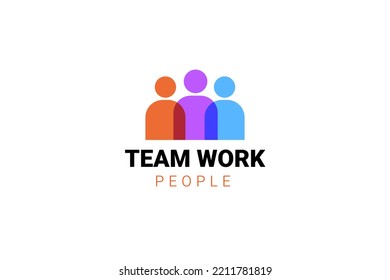 People Working Together Logo Design Template