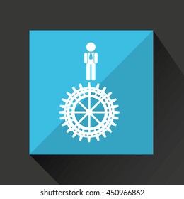 people working together networking and teamwork cooperation icon, vector illustration