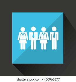 people working together networking and teamwork cooperation icon, vector illustration