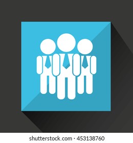people working together networking and teamwork cooperation icon, vector illustration