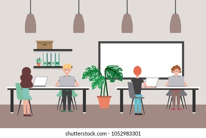 people workspace interior