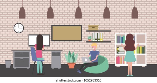people workspace interior