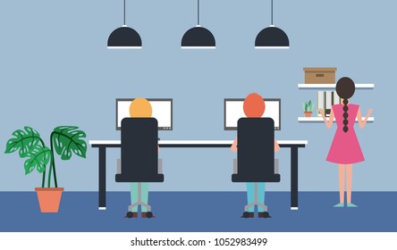 people workspace interior