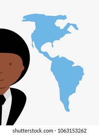People and World map design