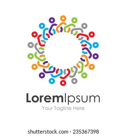 People world support ring circle icon simple elements logo