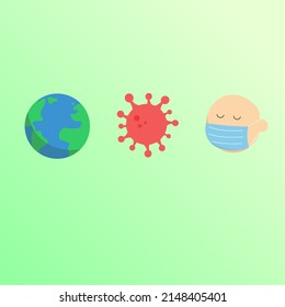 Menschen weltweit Virus und Chaos.